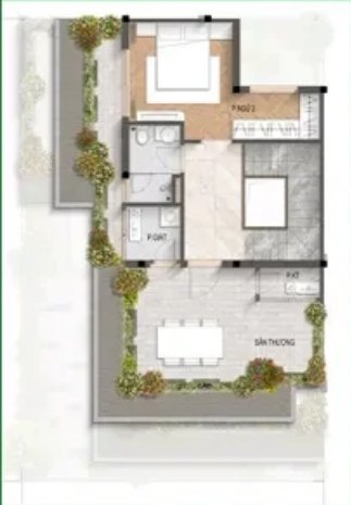 Tầng 3: 53,7m²