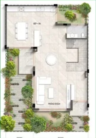 Tầng 1: 75,3m²