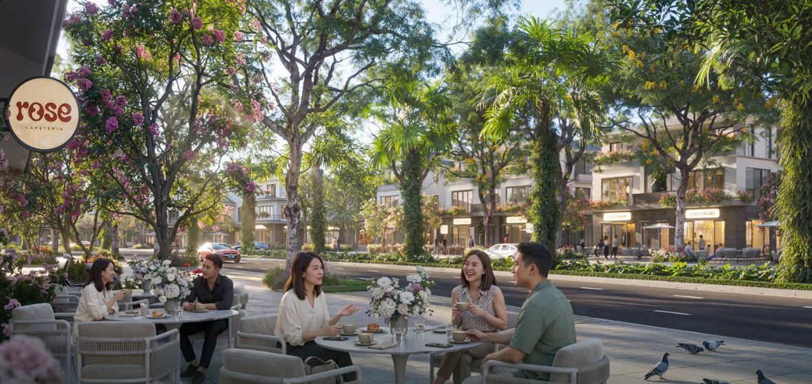 Quán cà phê dưới tán cây